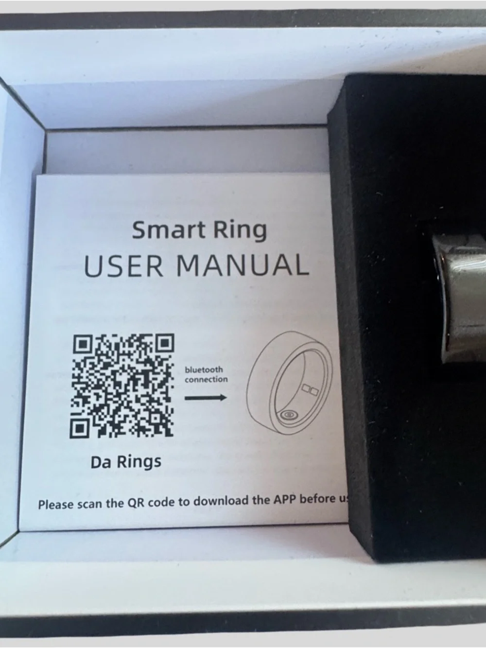 Smart Ring Wearable in Silver - Advanced Health & Notification Ring